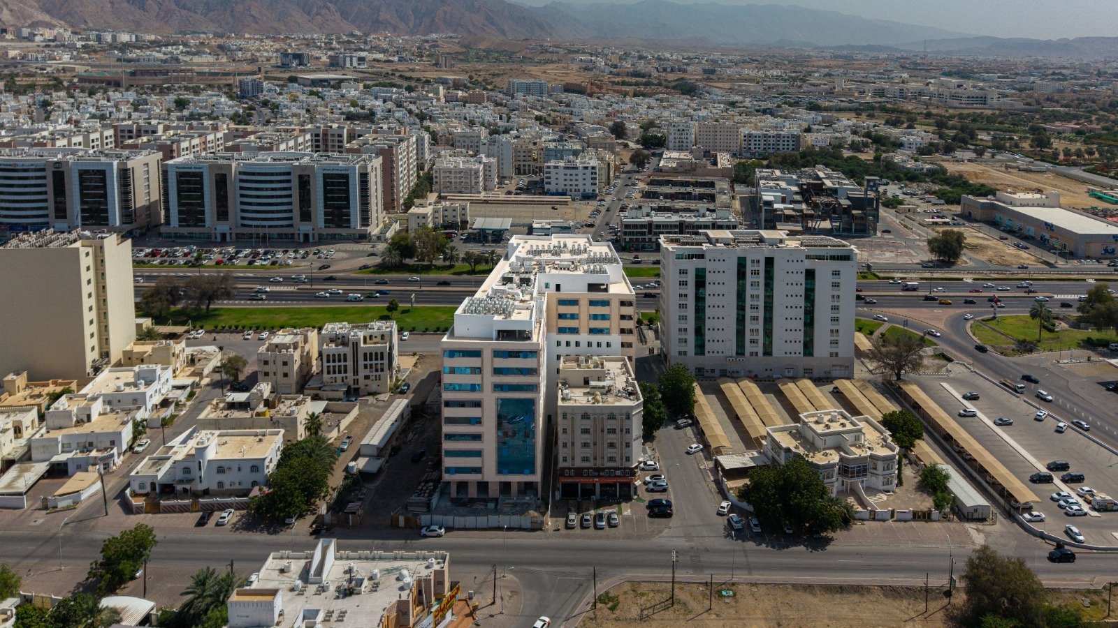 Modern office building with glass facade